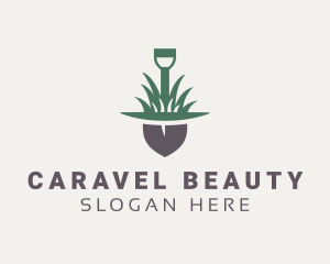 Grass Planting Shovel  logo design