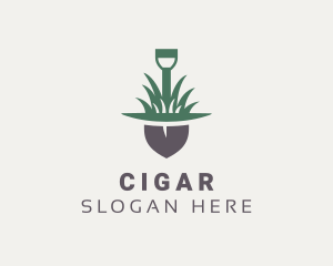 Grass Planting Shovel  logo design