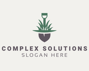 Grass Planting Shovel  logo design