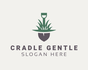 Grass Planting Shovel  logo design