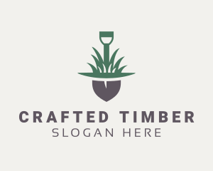 Grass Planting Shovel  logo design