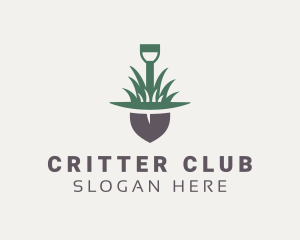 Grass Planting Shovel  logo design