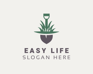 Grass Planting Shovel  logo design