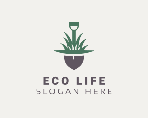 Grass Planting Shovel  logo design