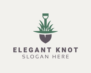 Grass Planting Shovel  logo design