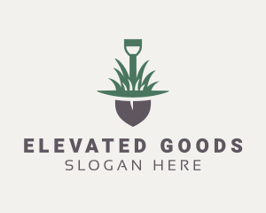 Grass Planting Shovel  logo design