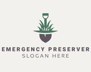 Grass Planting Shovel  logo design