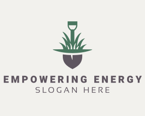 Grass Planting Shovel  logo design