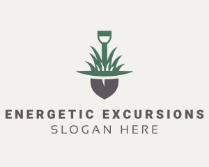 Grass Planting Shovel  logo design