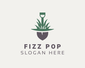 Grass Planting Shovel  logo design