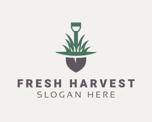 Grass Planting Shovel  logo design