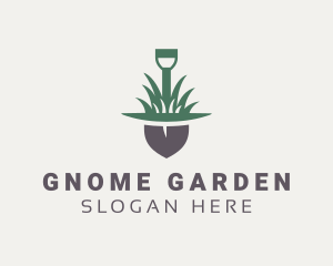 Grass Planting Shovel  logo design