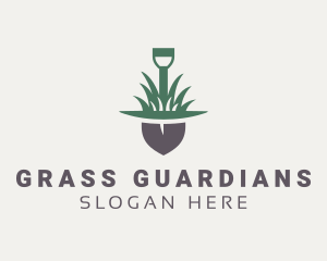 Grass Planting Shovel  logo design