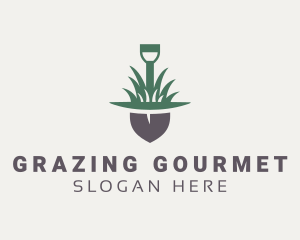 Grass Planting Shovel  logo design