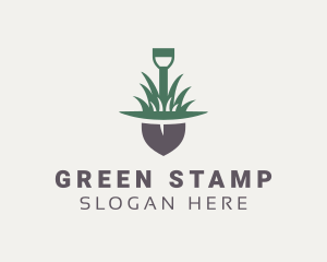 Grass Planting Shovel  logo design