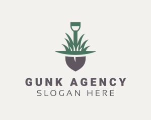 Grass Planting Shovel  logo design