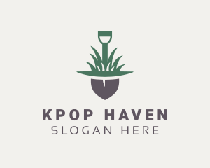 Grass Planting Shovel  logo design