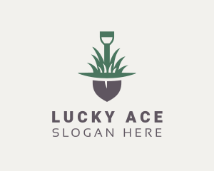 Grass Planting Shovel  logo design