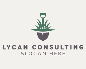 Grass Planting Shovel  logo design