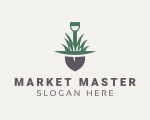 Grass Planting Shovel  logo design