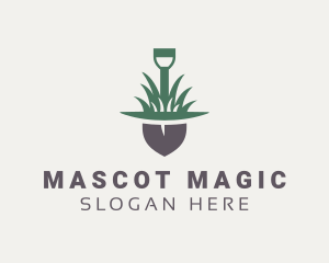 Grass Planting Shovel  logo design