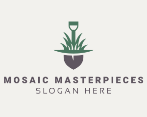 Grass Planting Shovel  logo design