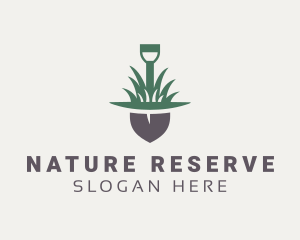 Grass Planting Shovel  logo design