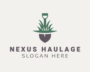 Grass Planting Shovel  logo design