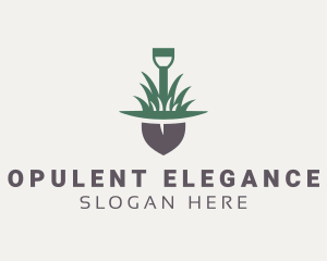 Grass Planting Shovel  logo design