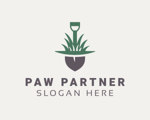 Grass Planting Shovel  logo design