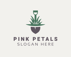 Grass Planting Shovel  logo design