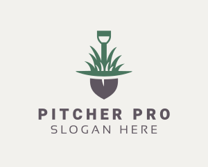 Grass Planting Shovel  logo design