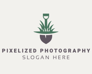 Grass Planting Shovel  logo design