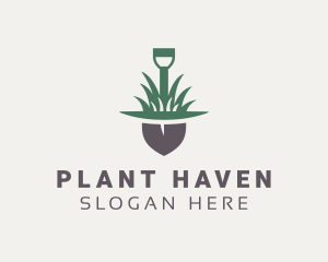 Grass Planting Shovel  logo design