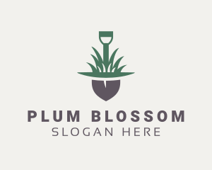 Grass Planting Shovel  logo design