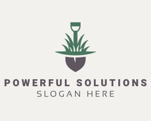 Grass Planting Shovel  logo design