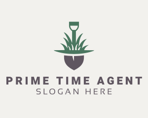 Grass Planting Shovel  logo design