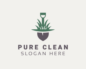 Grass Planting Shovel  logo design