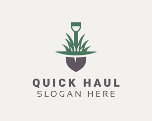 Grass Planting Shovel  logo design