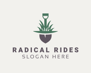 Grass Planting Shovel  logo design