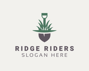 Grass Planting Shovel  logo design