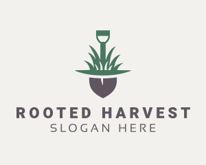 Grass Planting Shovel  logo design