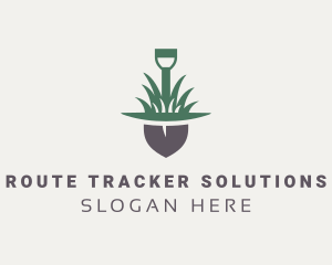 Grass Planting Shovel  logo design