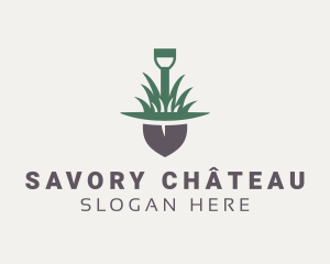 Grass Planting Shovel  logo design