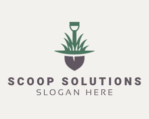 Grass Planting Shovel  logo design