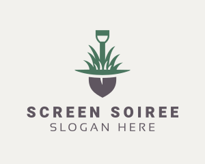 Grass Planting Shovel  logo design