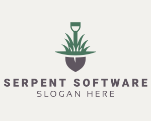 Grass Planting Shovel  logo design