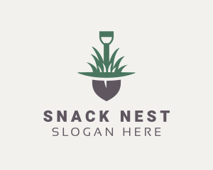 Grass Planting Shovel  logo design