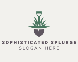 Grass Planting Shovel  logo design