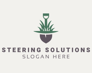 Grass Planting Shovel  logo design